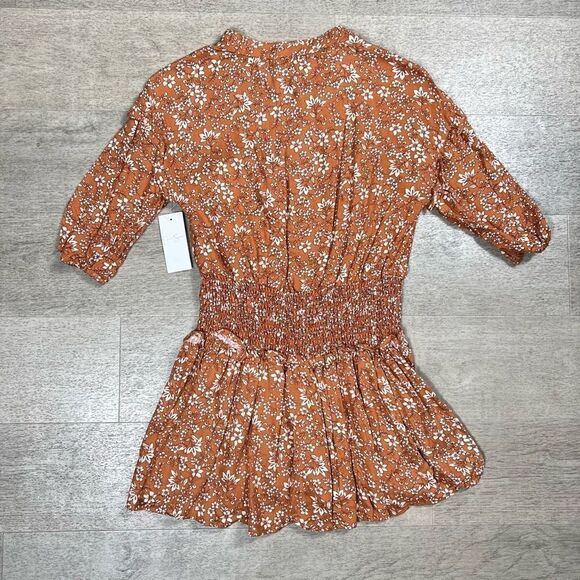 Jessica Simpson Floral Button Down Smock Waist Tunic Skirt Top, Girls L (10) - Picture 11 of 11